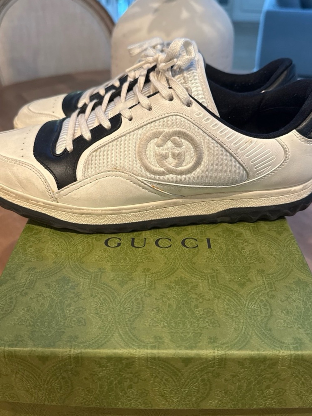 Gucci MAC80 sneakers; Black White Low-Top